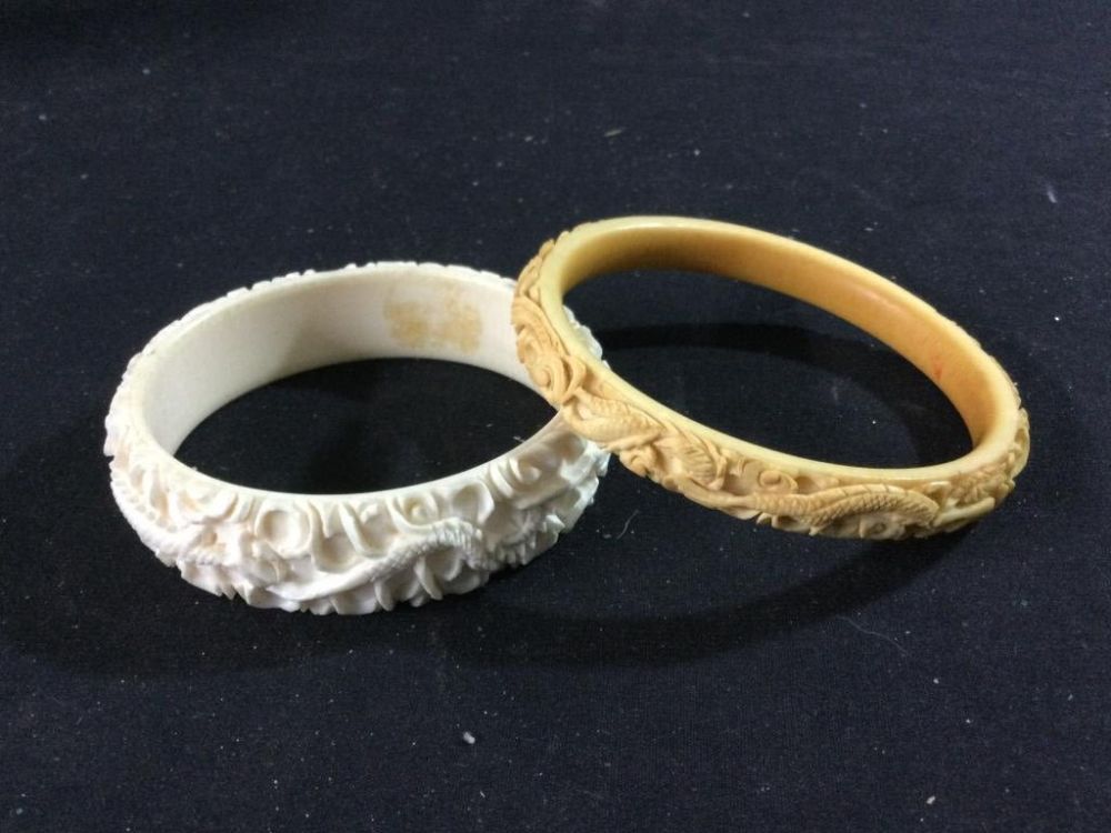 Lot 117: Carved Bracelets