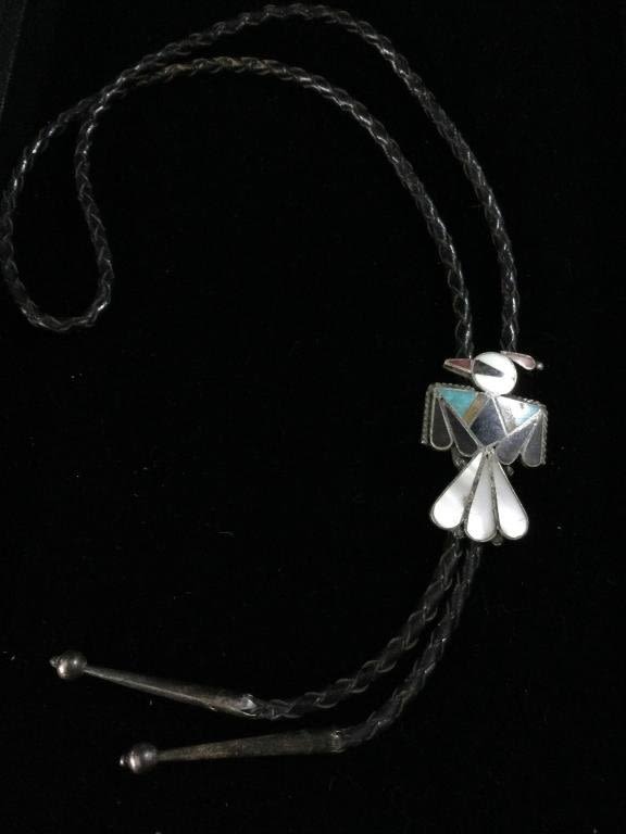 Lot 129: Zuni Native American Bollo "Thunderbird"
