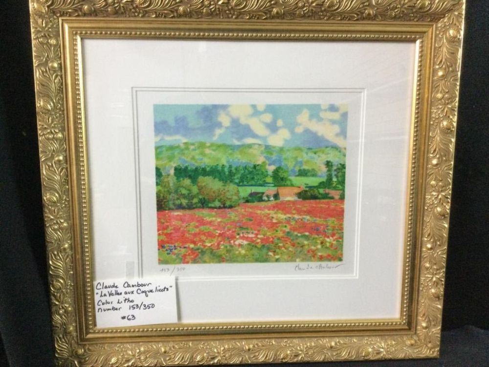 Lot 139: Claude Cambour "LaVallee our Coquelictos"