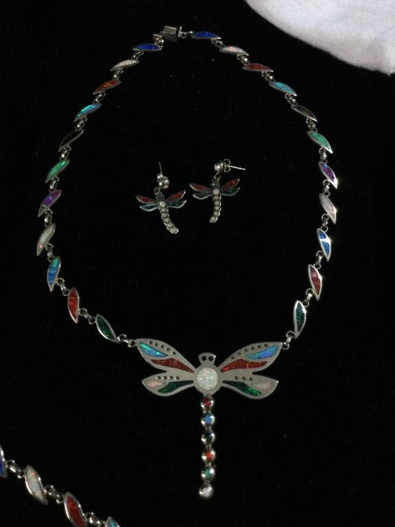 Lot 176: Sterling Zuni? Dragonfly Jewelry