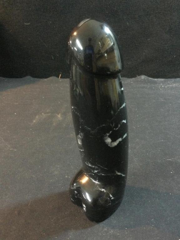 Lot 209: Carved Black Obsidian Phallus