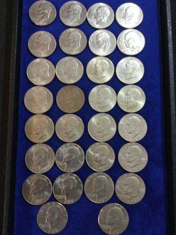 Lot 219: Ike Silver Dollars