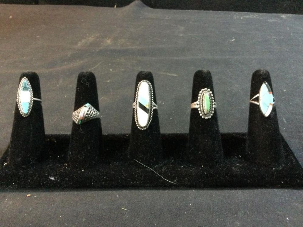 Lot 239: Native American/Zuni Silver Rings