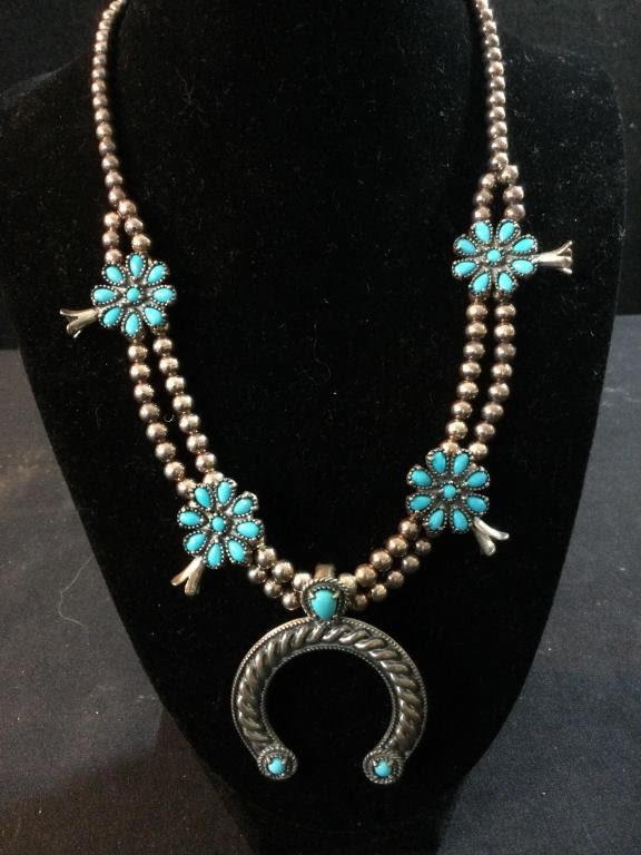 Lot 240: Sterling Navajo Style Necklace
