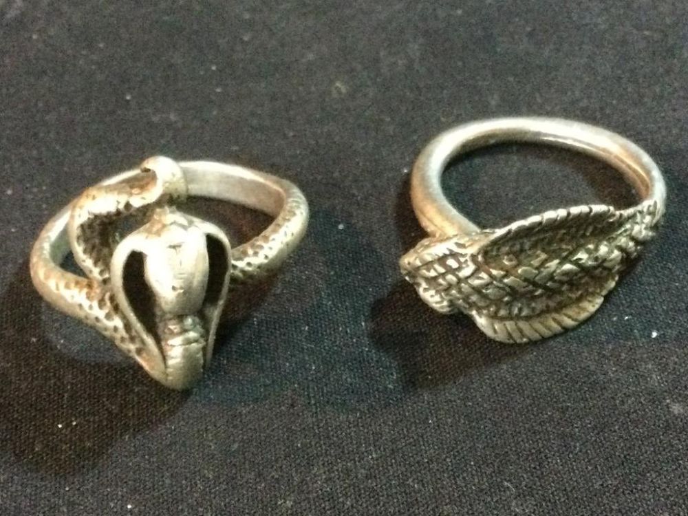 Lot 248: Silver Snake Rings