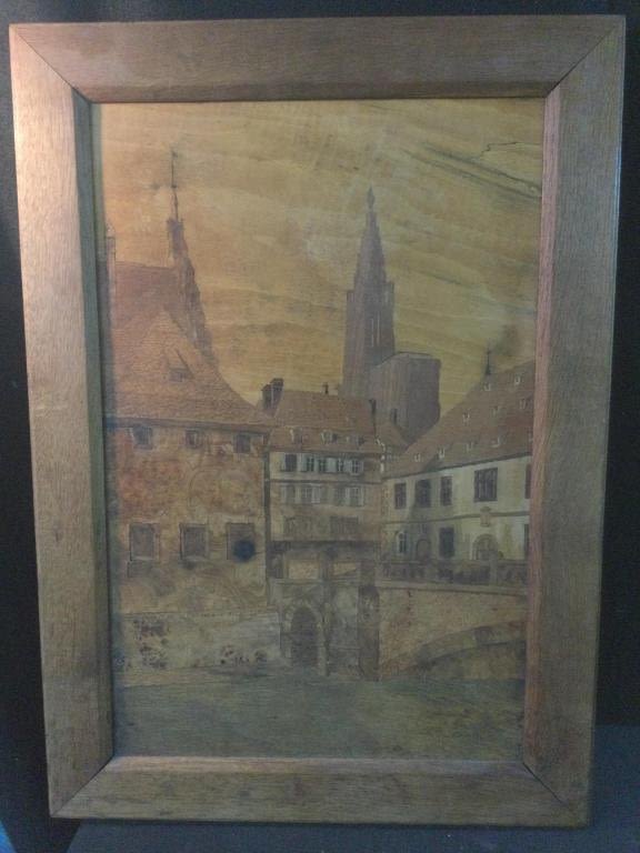 Lot 264: Inlaid Marquetry Panel "Spindler"