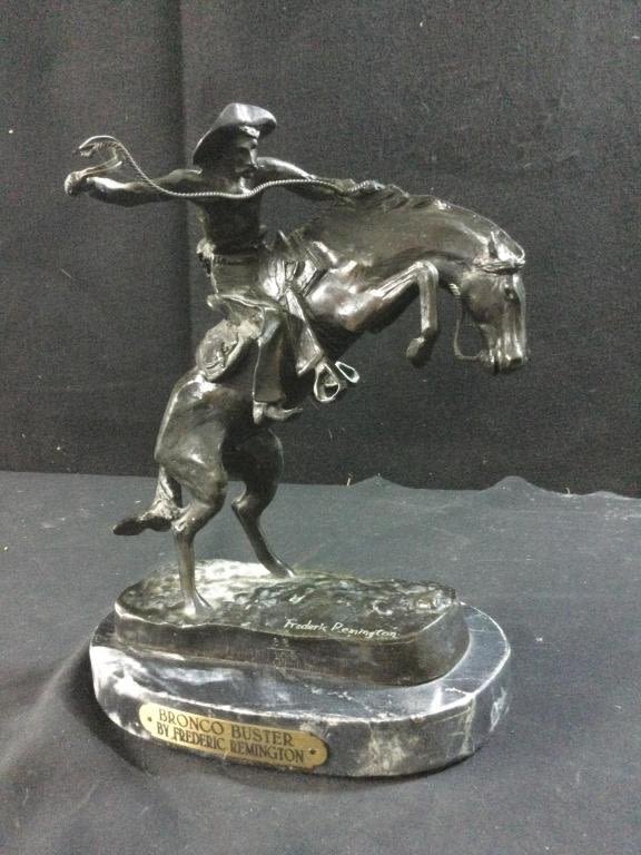 Lot 273: Remington Bronco Buster Statue