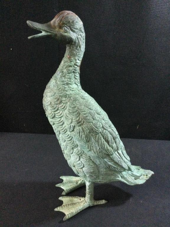 Lot 18: Large Iron/Bronzel Duck