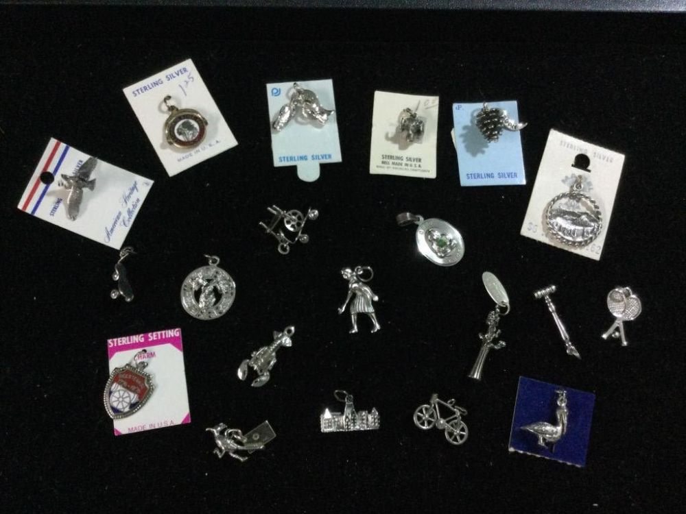 Lot 23: Sterling Charms