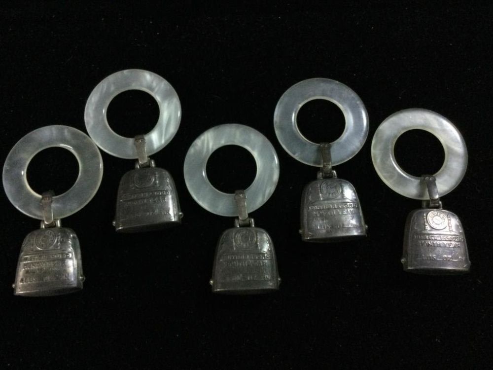 Lot 29: Antique Sterling Baby Rattles