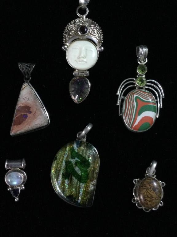 Lot 35: Sterling Pendants