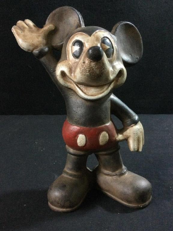 Lot 41: Cast Iron Mickey Bank