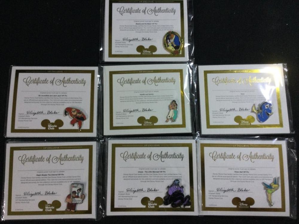 Lot 42: Disney Movie Club Pins
