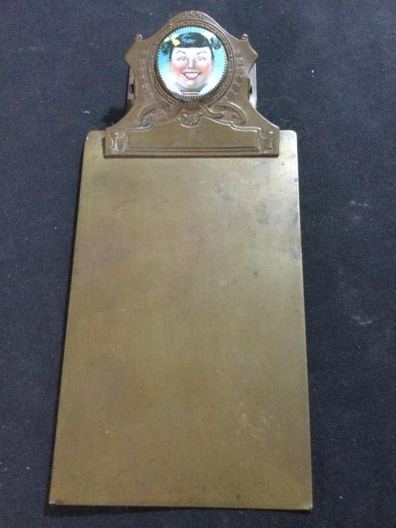 Lot 58: Antique Brass/Bronze Clipboard