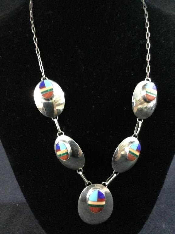 Lot 68: Sterling Navajo Necklace