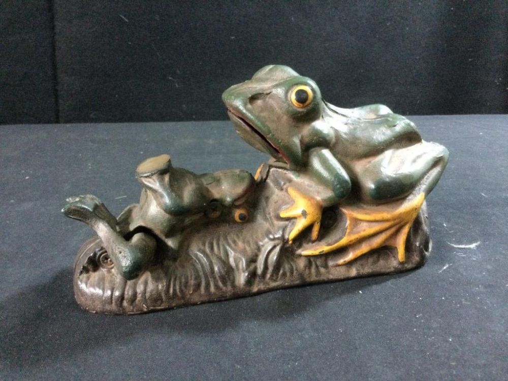 Lot 108: Cast Iron Frog Bank