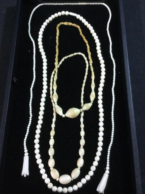 Lot 116: Carved Beaded Necklaces