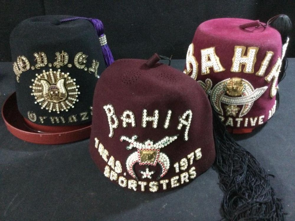 Lot 135: Vintage Shriner Hats