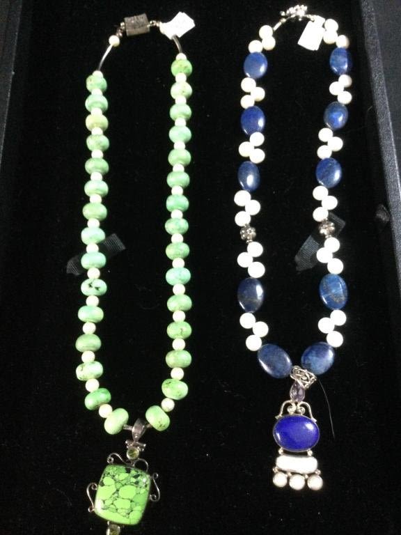 Lot 176: Sterling & Gemstone Necklaces