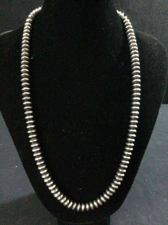 Lot 181: Sterling Navajo Silver Necklace