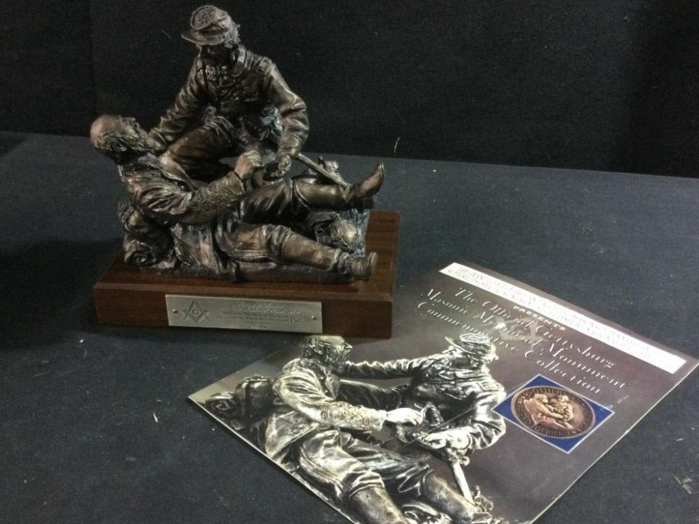 Lot 203: Official Gettysburg Masonic Memorial Monument