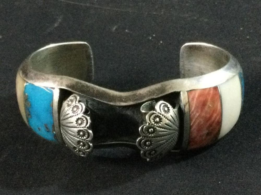 Lot 205: Navajo Sterling Watch Cuff "Atencio"