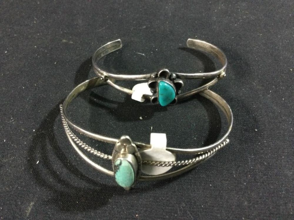 Lot 230: Navajo Sterling Cuff Bracelets