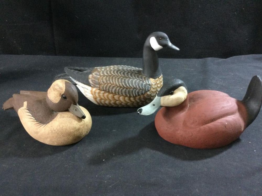 Lot 54: Hand Carved Wood Ducks