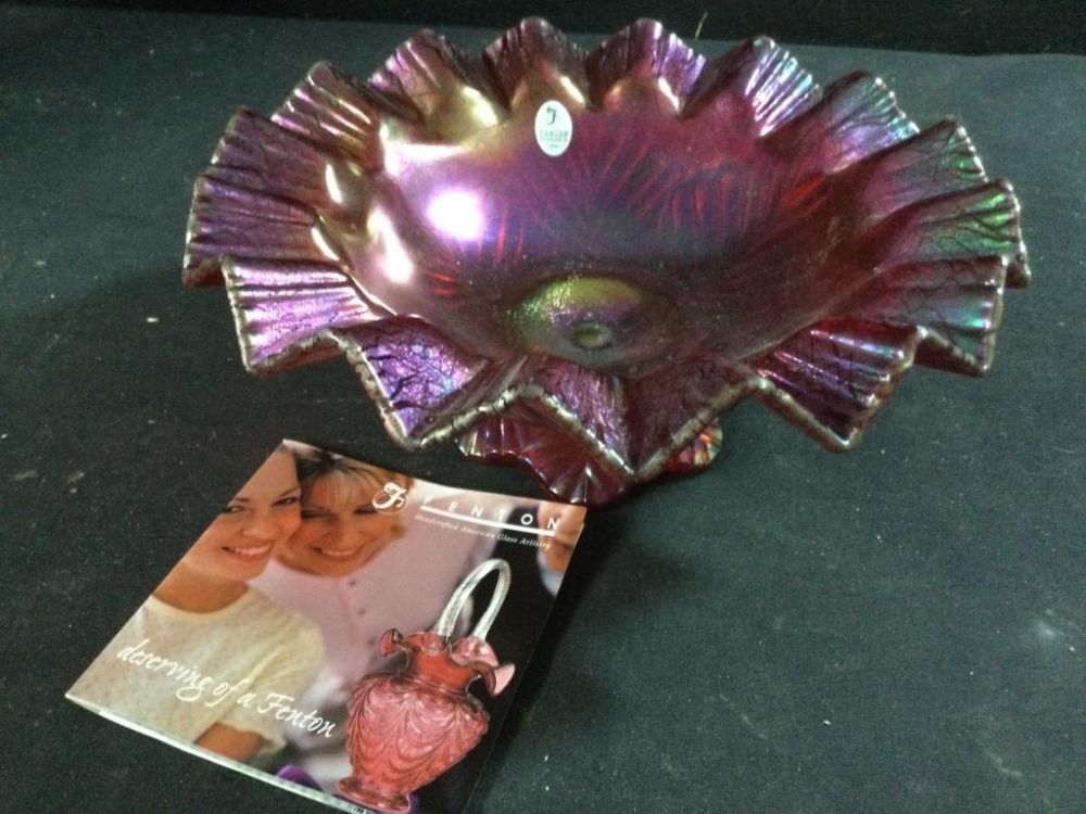 Lot 67: Signed Fenton Red Bowl