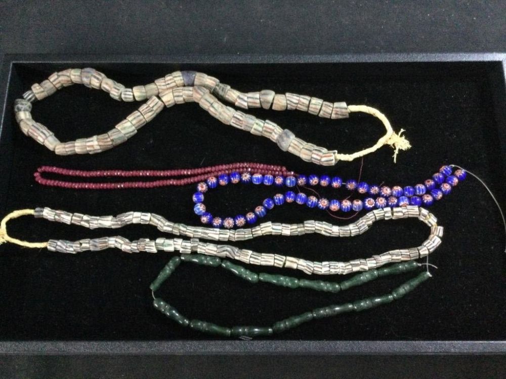 Lot 108: Vintage Trade Bead Necklaces