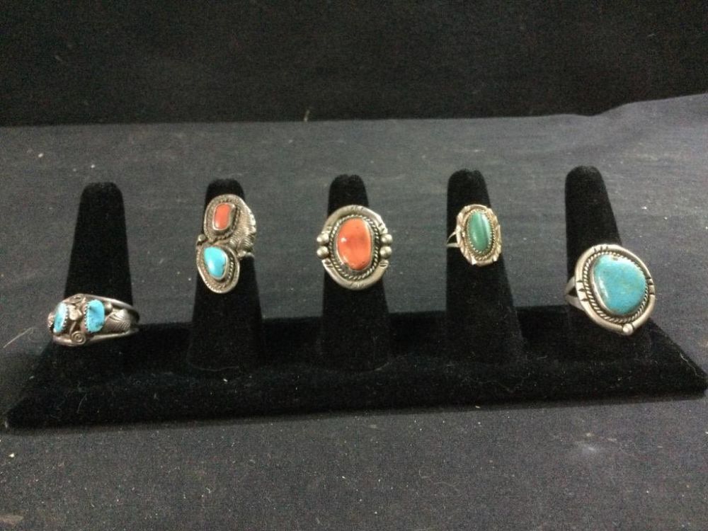 Lot 109: Native American Sterling Rings