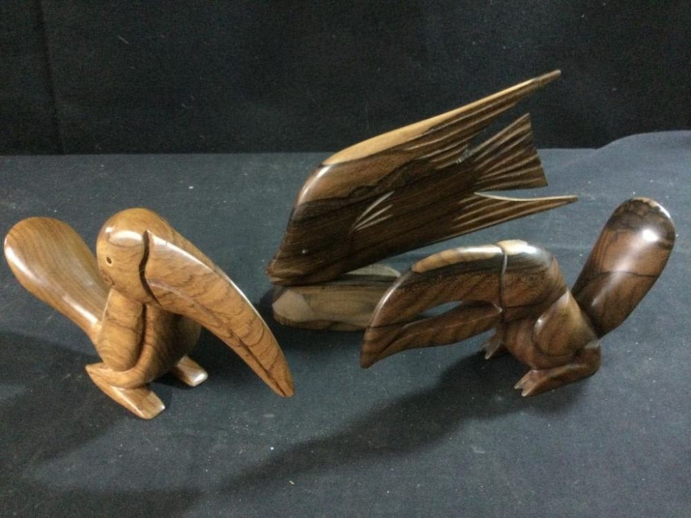Lot 115: Wood Carved Birds