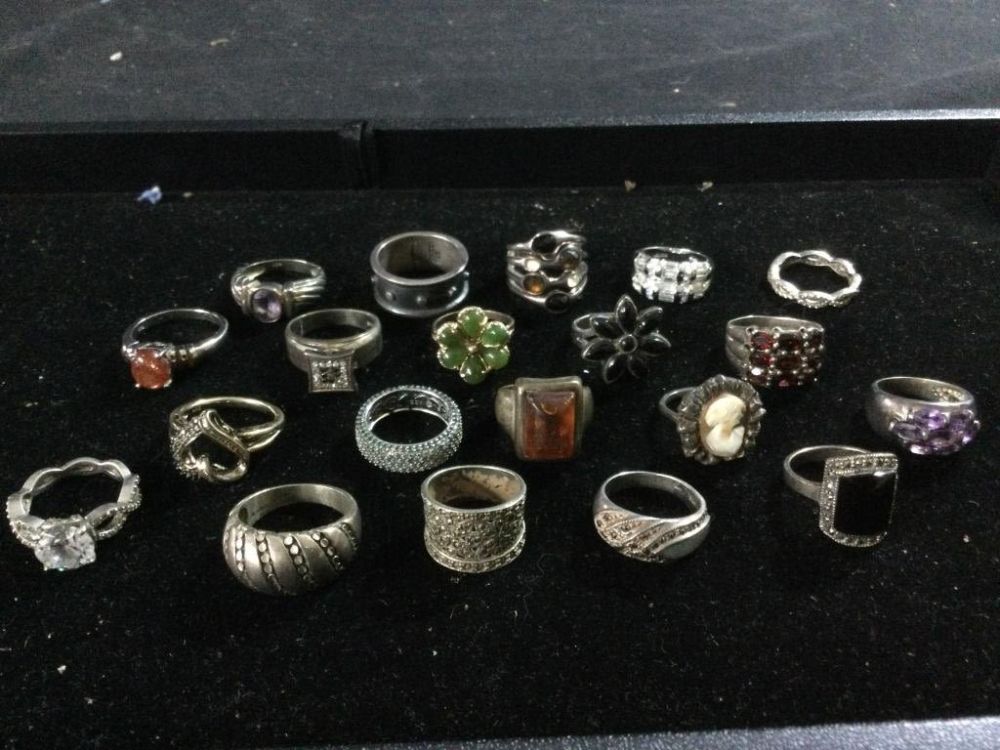 Lot 137: Sterling Rings