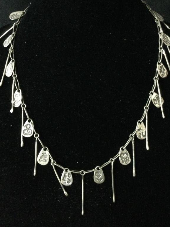 Lot 147: Antique Sterling Necklace