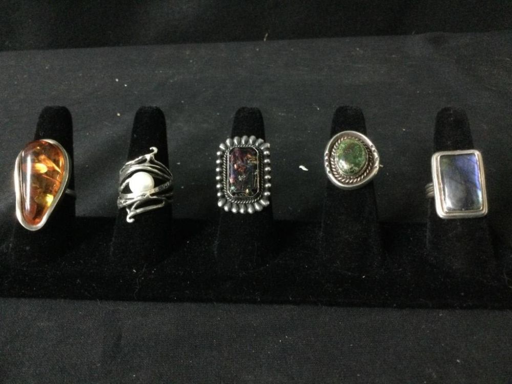 Lot 148: Sterling Rings