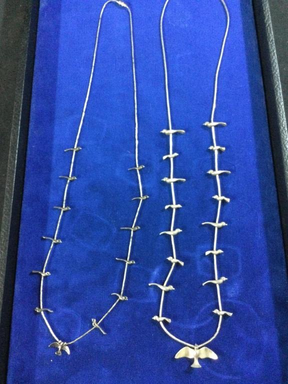 Lot 151: Sterling Fetish Necklaces
