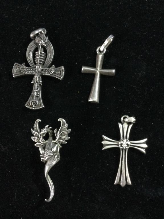 Lot 154: Sterling Pendants