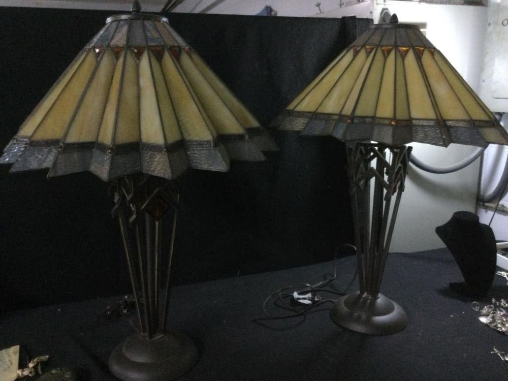 Lot 161: Lead Glass Lamps