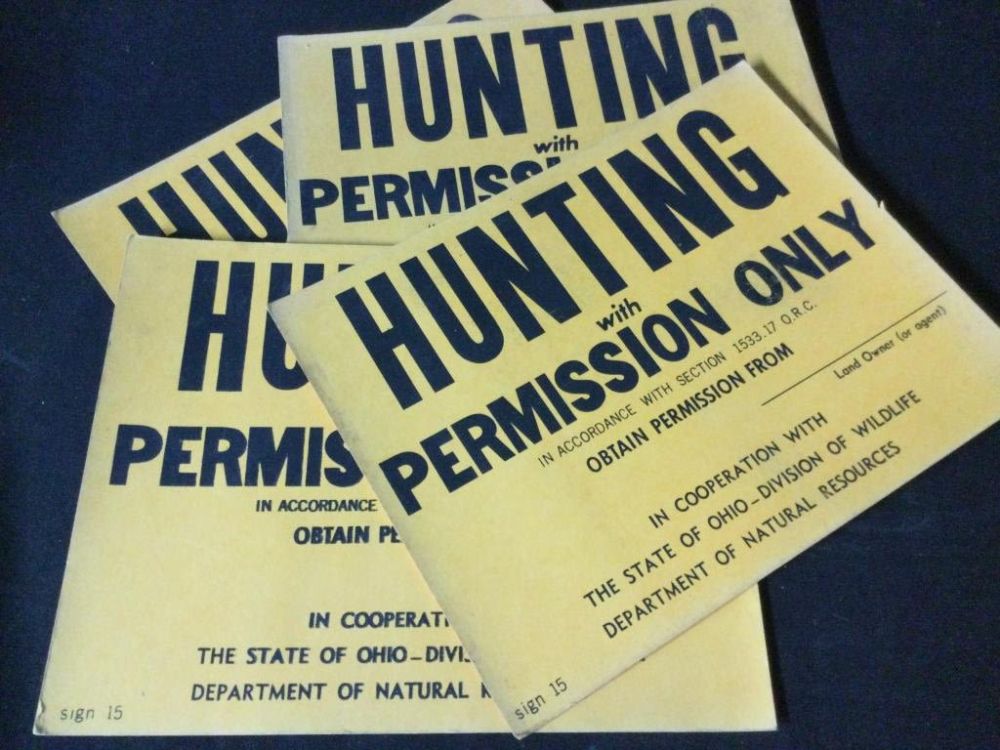 Lot 186: Antique Hunting Signs