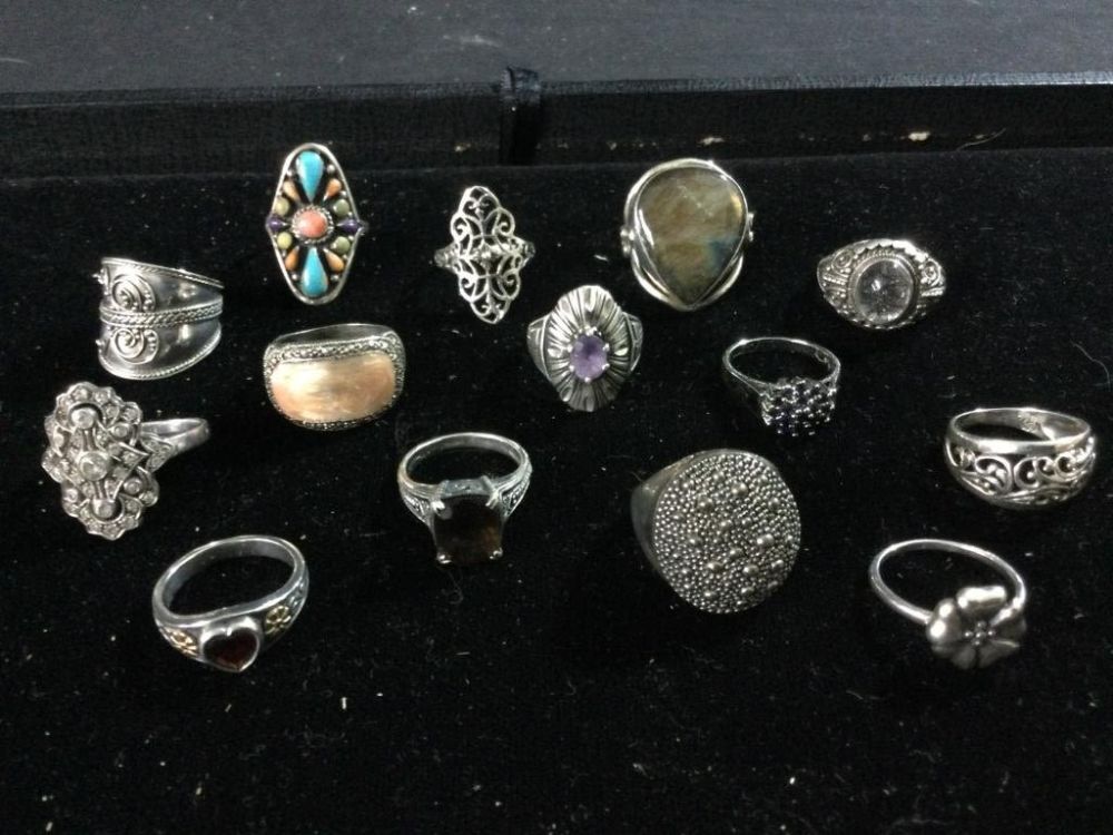 Lot 189: Sterling Rings