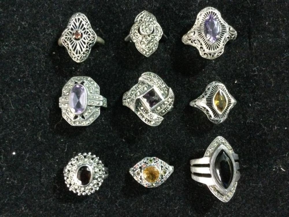 Lot 203: Sterling Rings