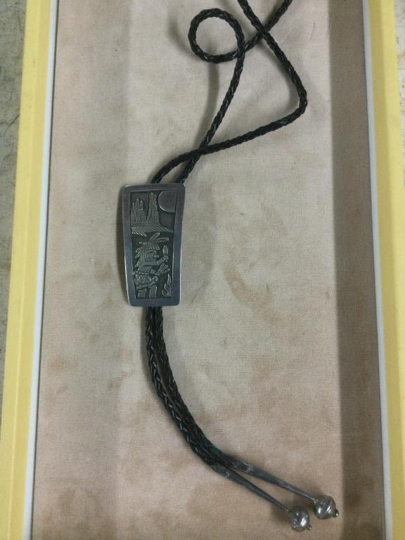 Lot 232: Navajo Sterling Bollo "Sgned"