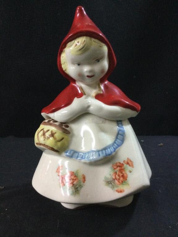 Lot 4: Vintage Red Riding Hood Cookie Jar