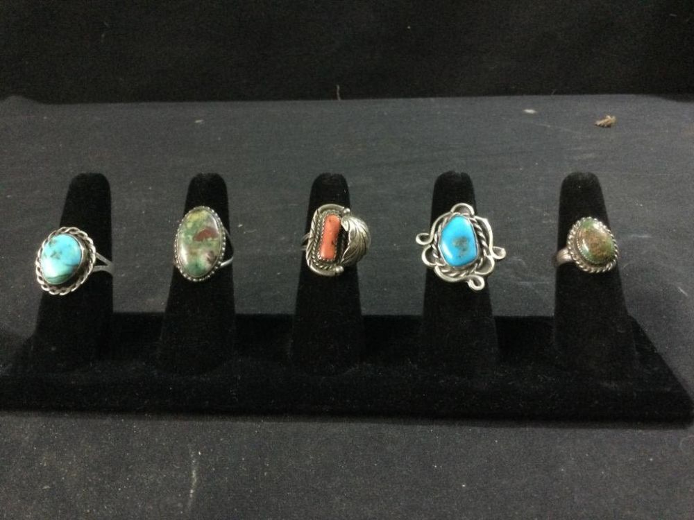 Lot 5: Sterling Native American Rings