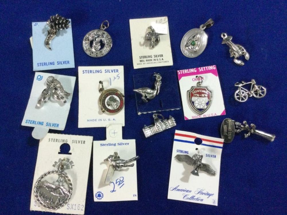 Lot 17: Vintage Sterling Charms