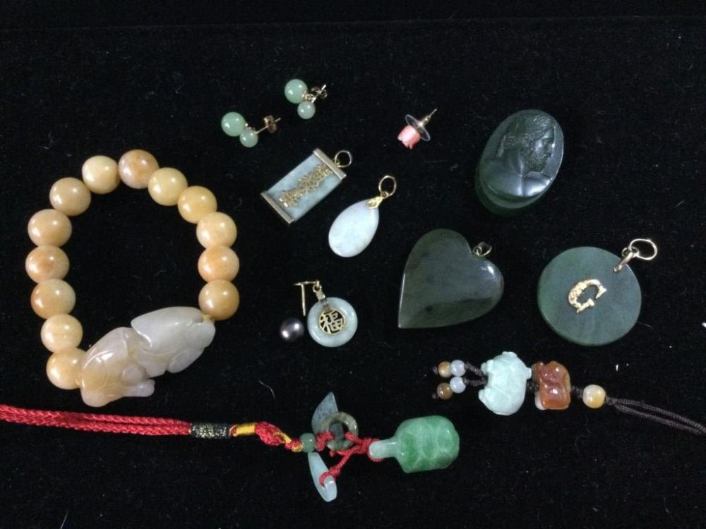 Lot 28: Jade Jewelry Lot