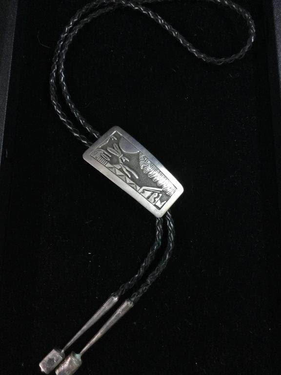 Lot 29: Sterling Navajo Signed Bollo
