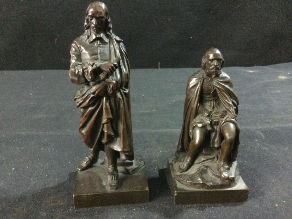 Lot 33: Vintage Early Solid Bronze Statues