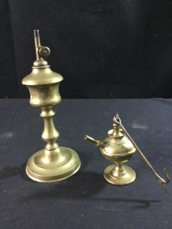 Lot 103: Whale Oil Lamps