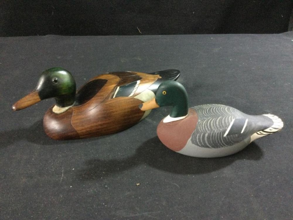 Lot 124: Carved Duck Decoys "Signed"
